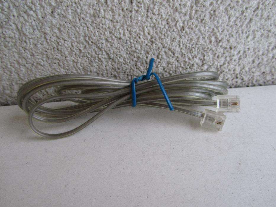 Kabel telefoniczny wtyk RJ11 6p2c x 2 dł. 2,1m z PRL-u