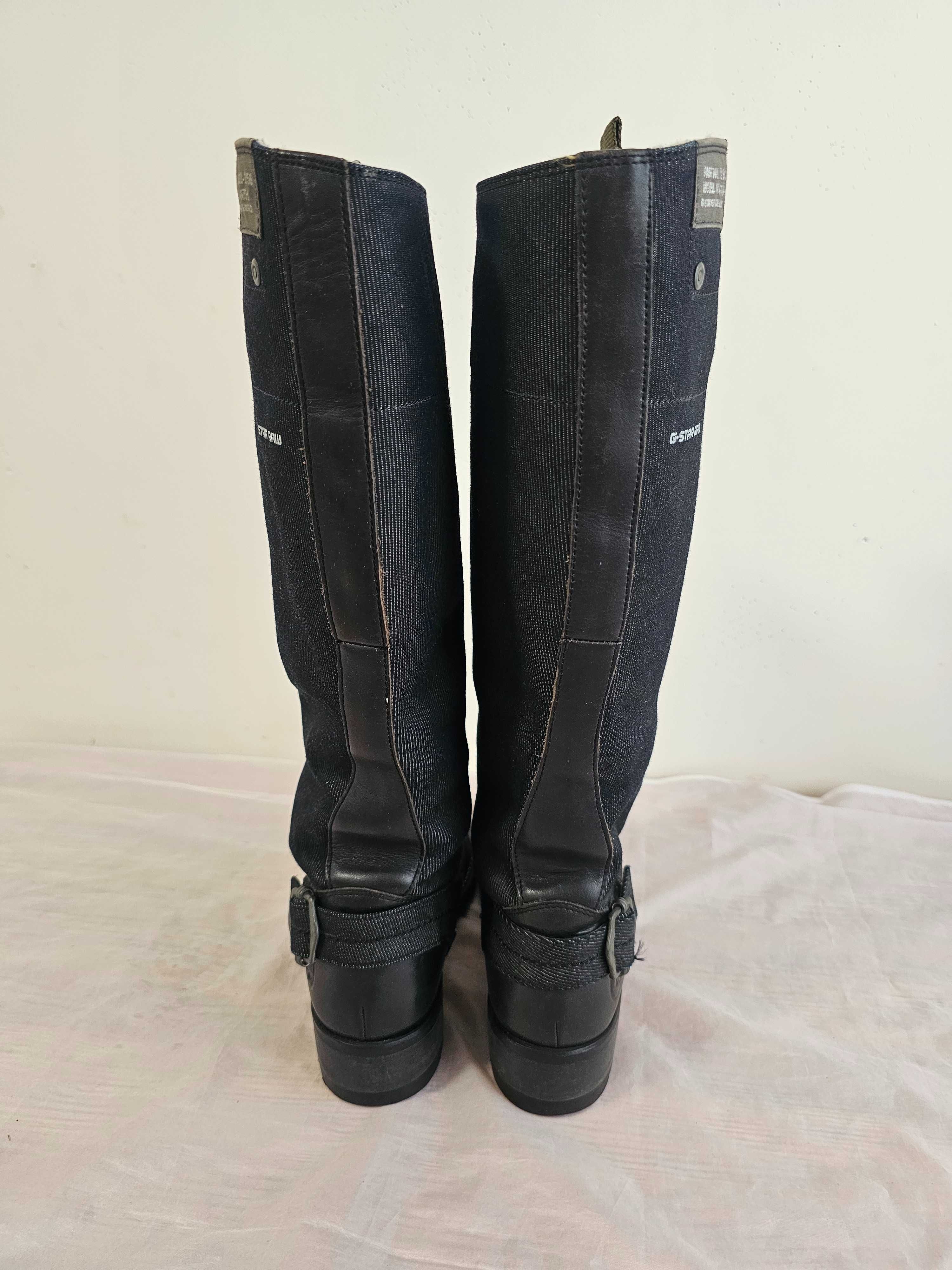 Buty kozaki skórzane G-Star RAW r. 36 wkł 23 cm