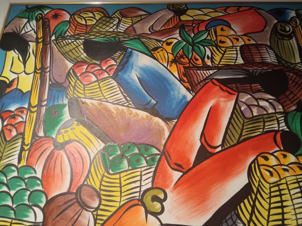 Quadro com desenhos de frutas