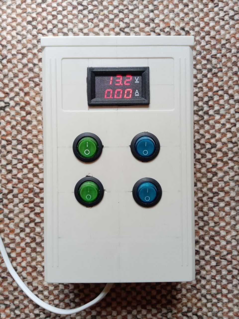 ИБП 220/12V + блок с ампер/вольтметром, USB-выходом и 12в на освещение