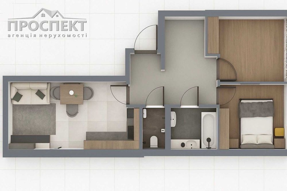 Квартира з новим ремонтом в центрі міста з автономним опаленням