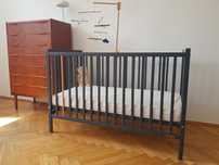 Łóżeczko niemowlęce Woodies Stardust Cot antracyt 120×60  cm