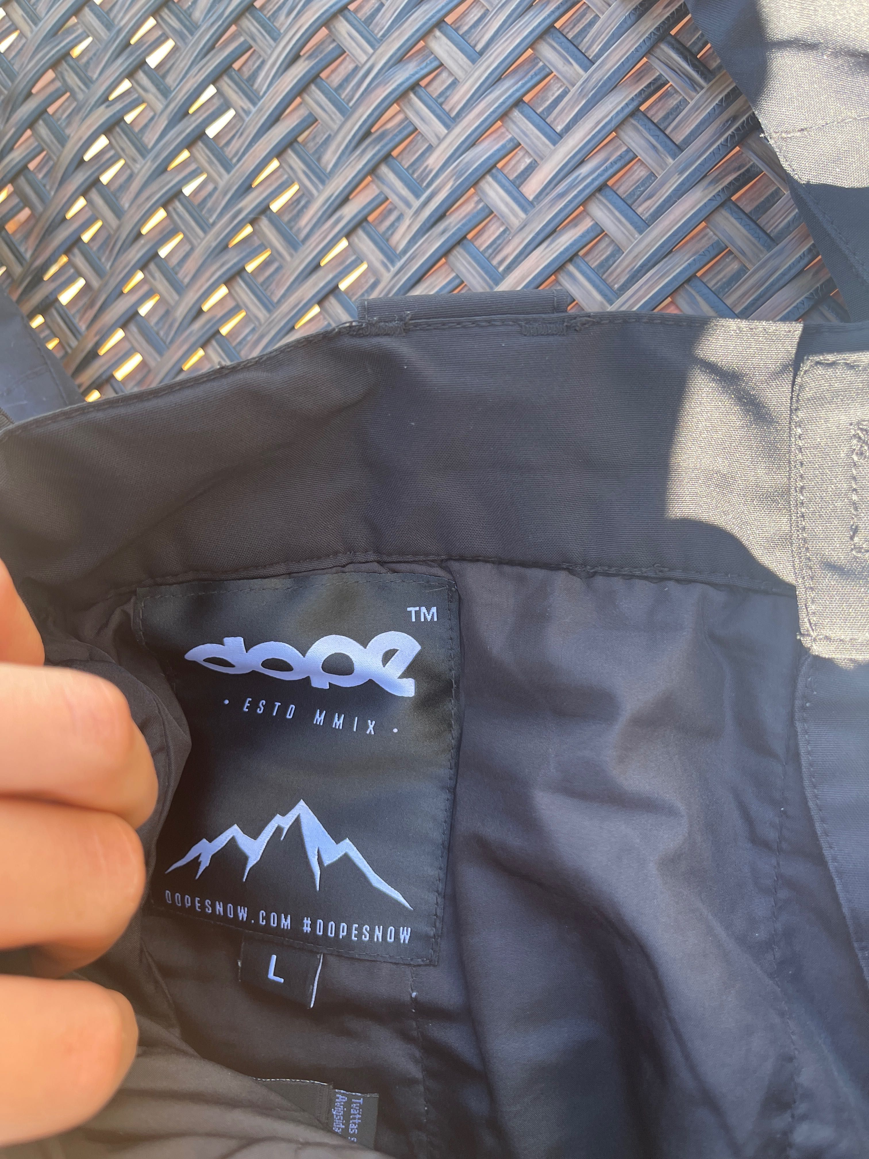 Calças de neve para ski e snowboard para homem pretas da DOPE