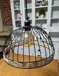 Lampa wiszaca boho 35cm  z zarowka retro