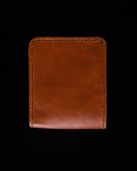 Naturalny brązowy portfel skórzany ręcznie robiony