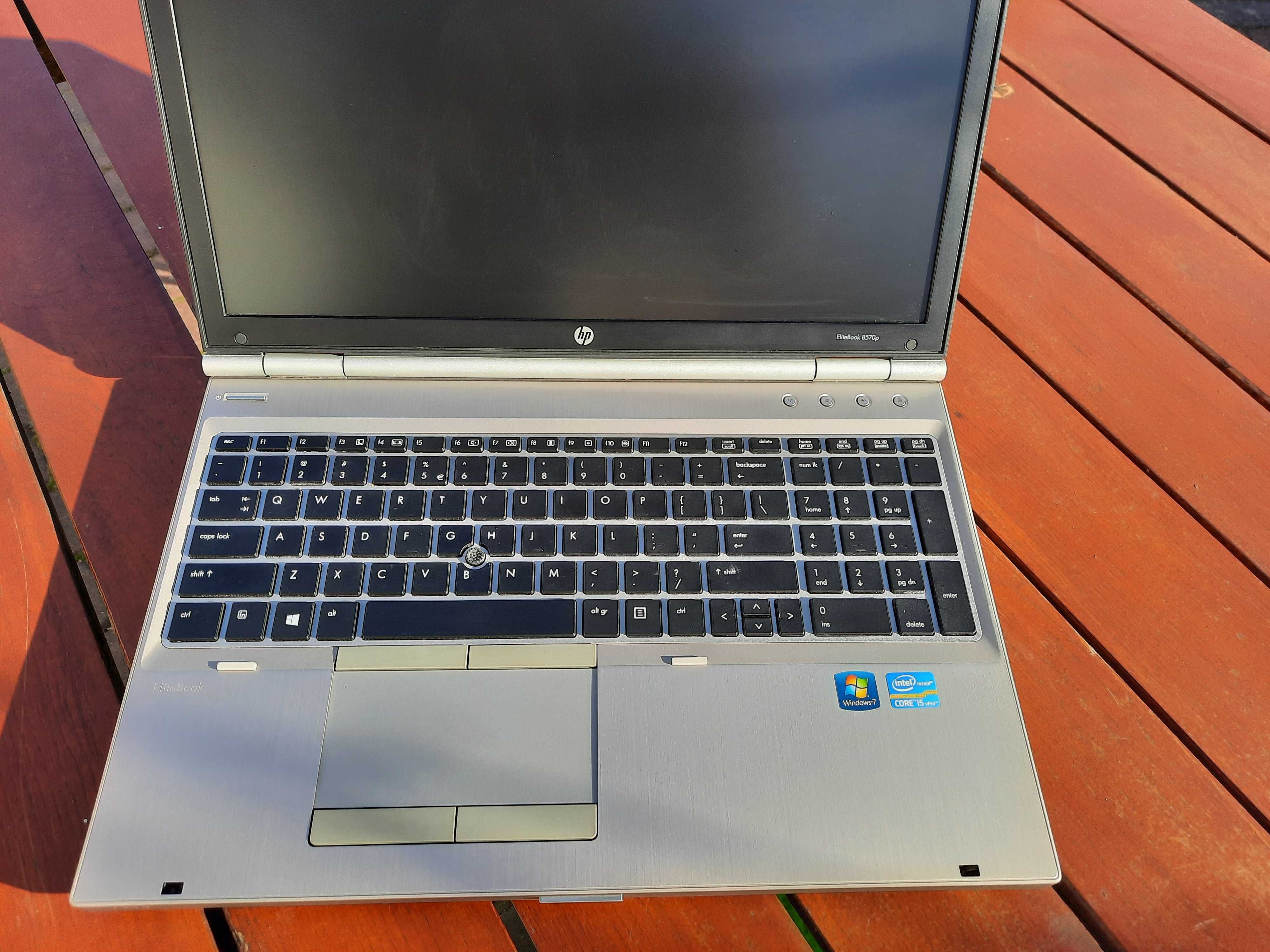 Laptop HP 8570p, i5, KAMERA, do lekcji, dysk SSD/HDD, WWAN 3G, 8 GB