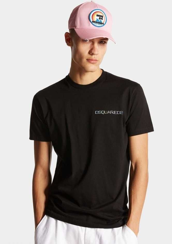 Dsquared2 czarny t-shirt Palm Beach rozmiar L new collection SS25