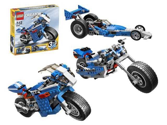 6747 lego creator 3 в 1 мотоцикл спортивний авто байк