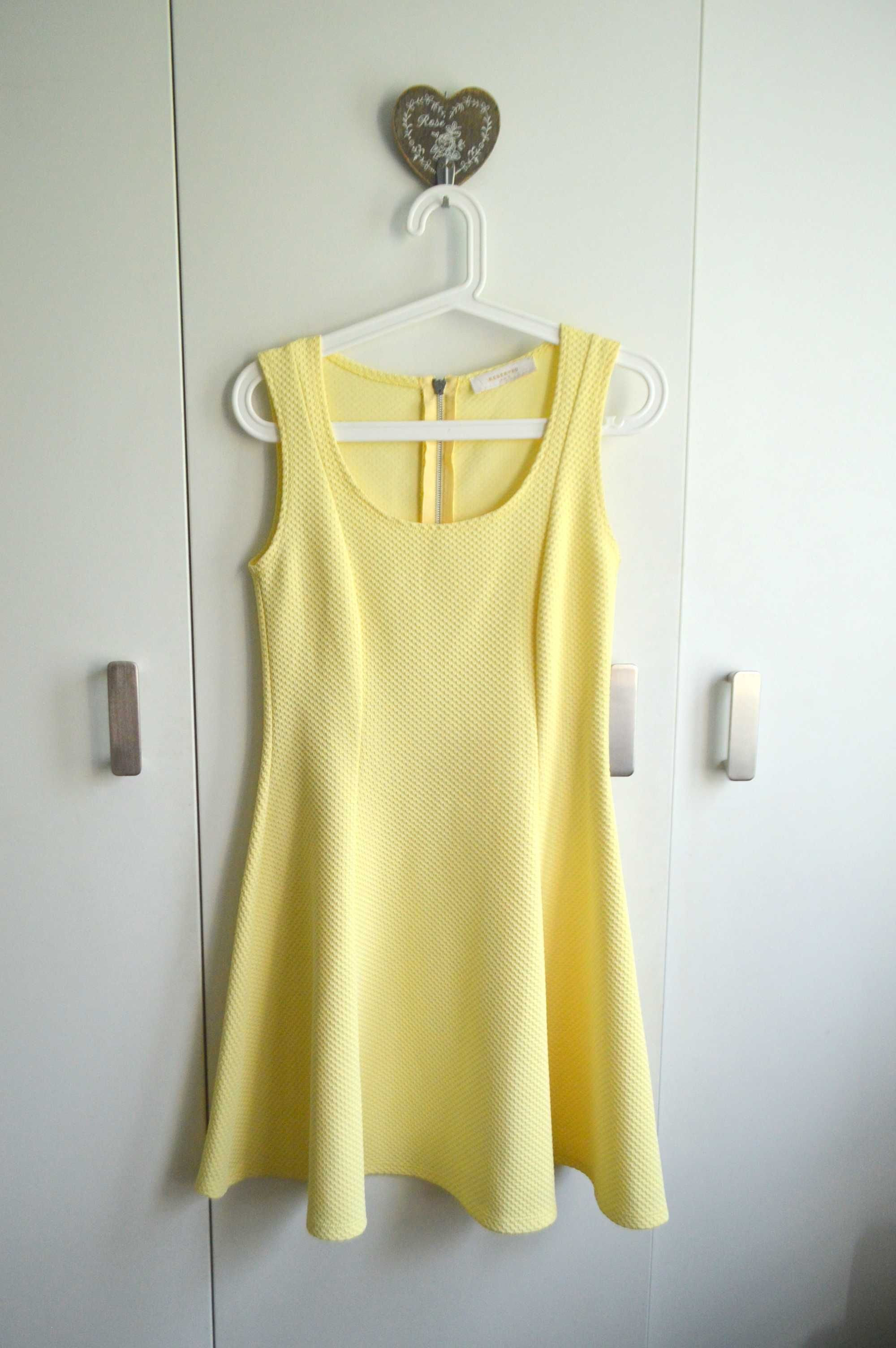 Reserved sukienka żółta słoneczna S wesele lato
