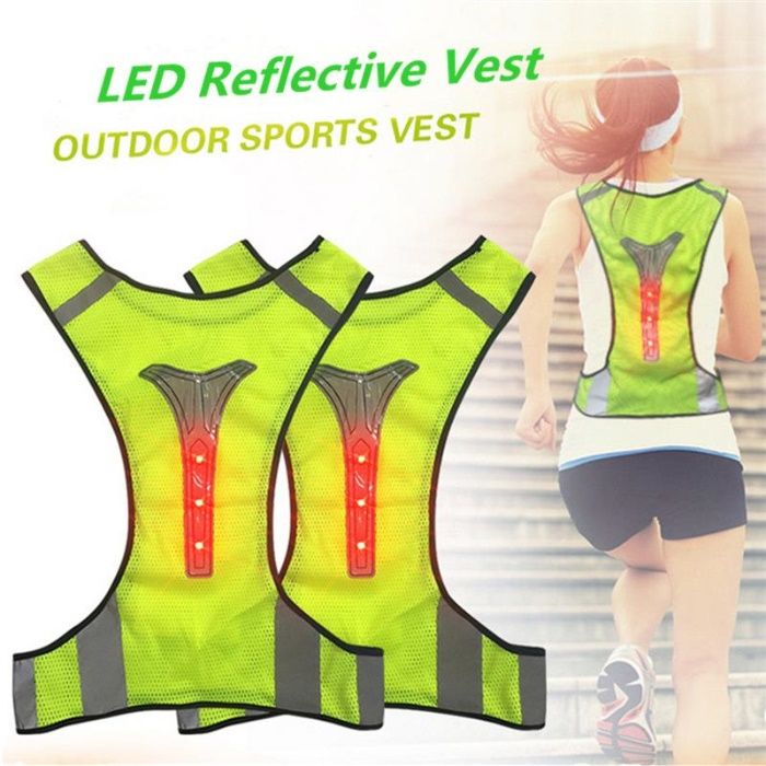 Colete Refletor com LEDs para Caminhadas/Running/Ciclismo/Btt - NOVO