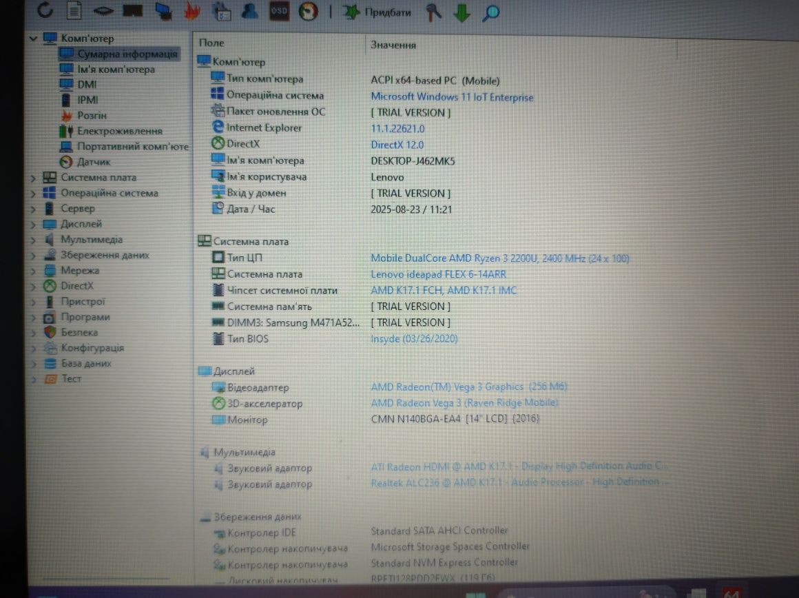 Під ремонт! Ноутбук Lenovo Ideapad FLEX 6-14ARR/розбитий сенсор!