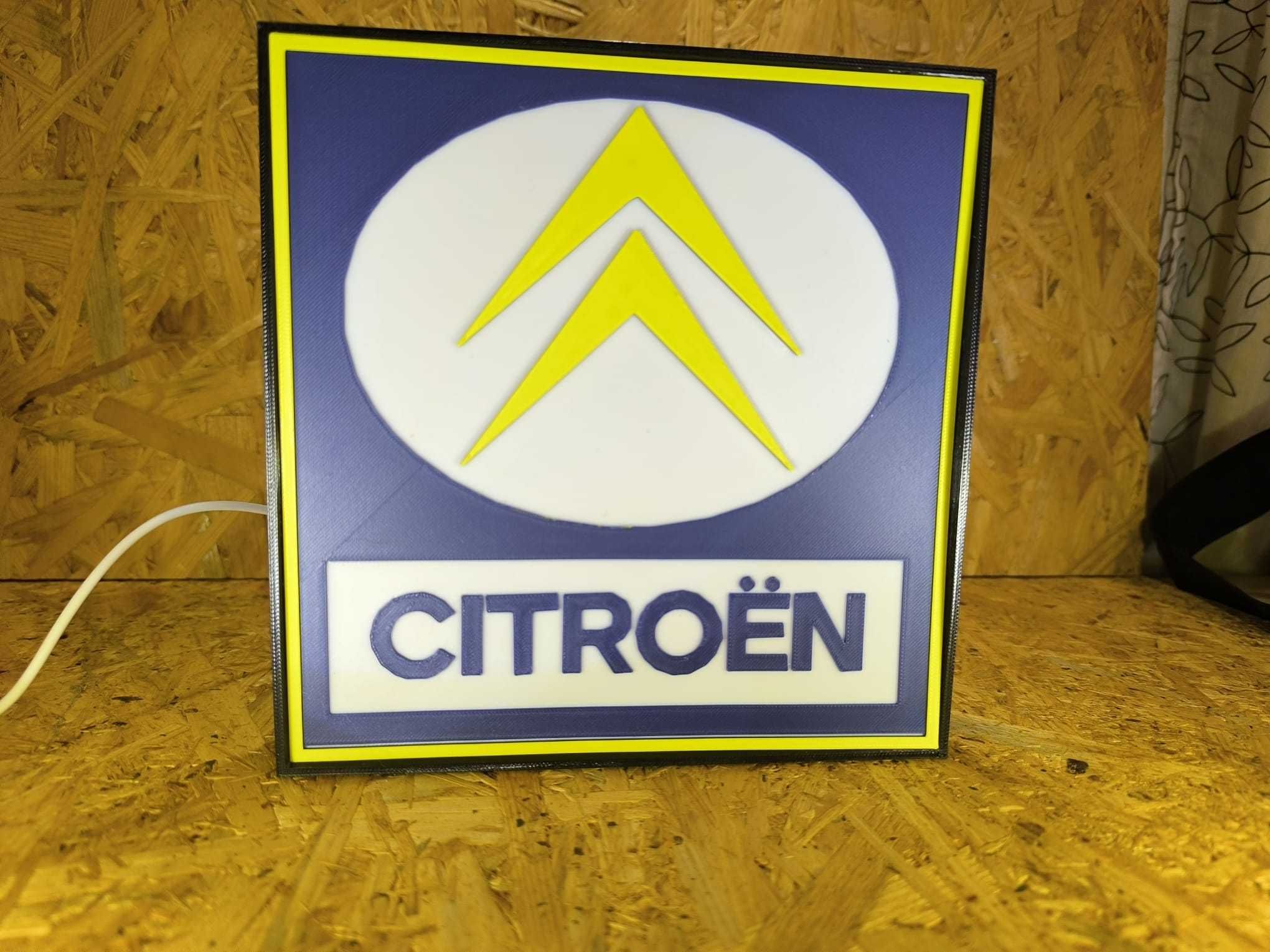 Luminária Decorativa / Lightbox Citroen vintage