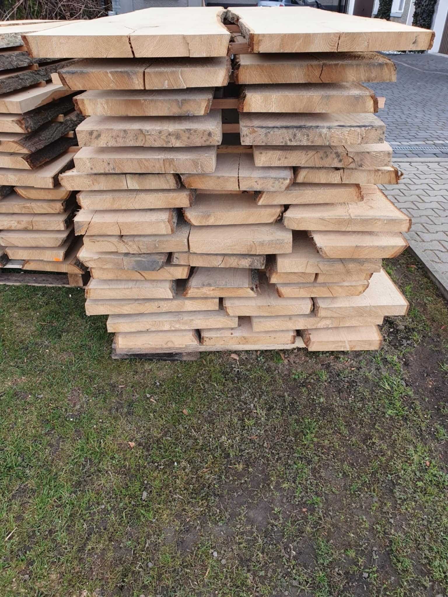 drewno foszty tarcica deski dąb czerwony sezonowane 2 lata