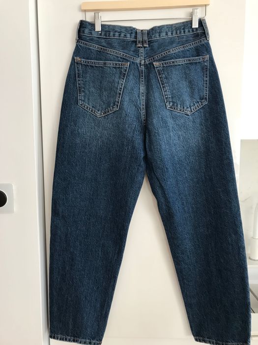 Jeansy Mango, spodnie jeansowe z wysokim stanem, jesnsy MNG granatowe