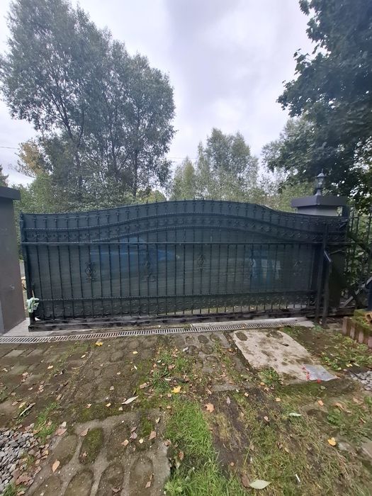 Brama wjazdowa wraz z bramka , balustradą i okuciami okiennymi
