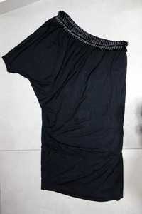 Tunika bluzka RESERVED damska rozm 38 M asymetryczna czarna