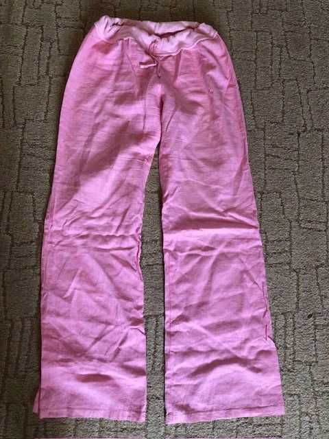 лляні штани з еластичним поясом