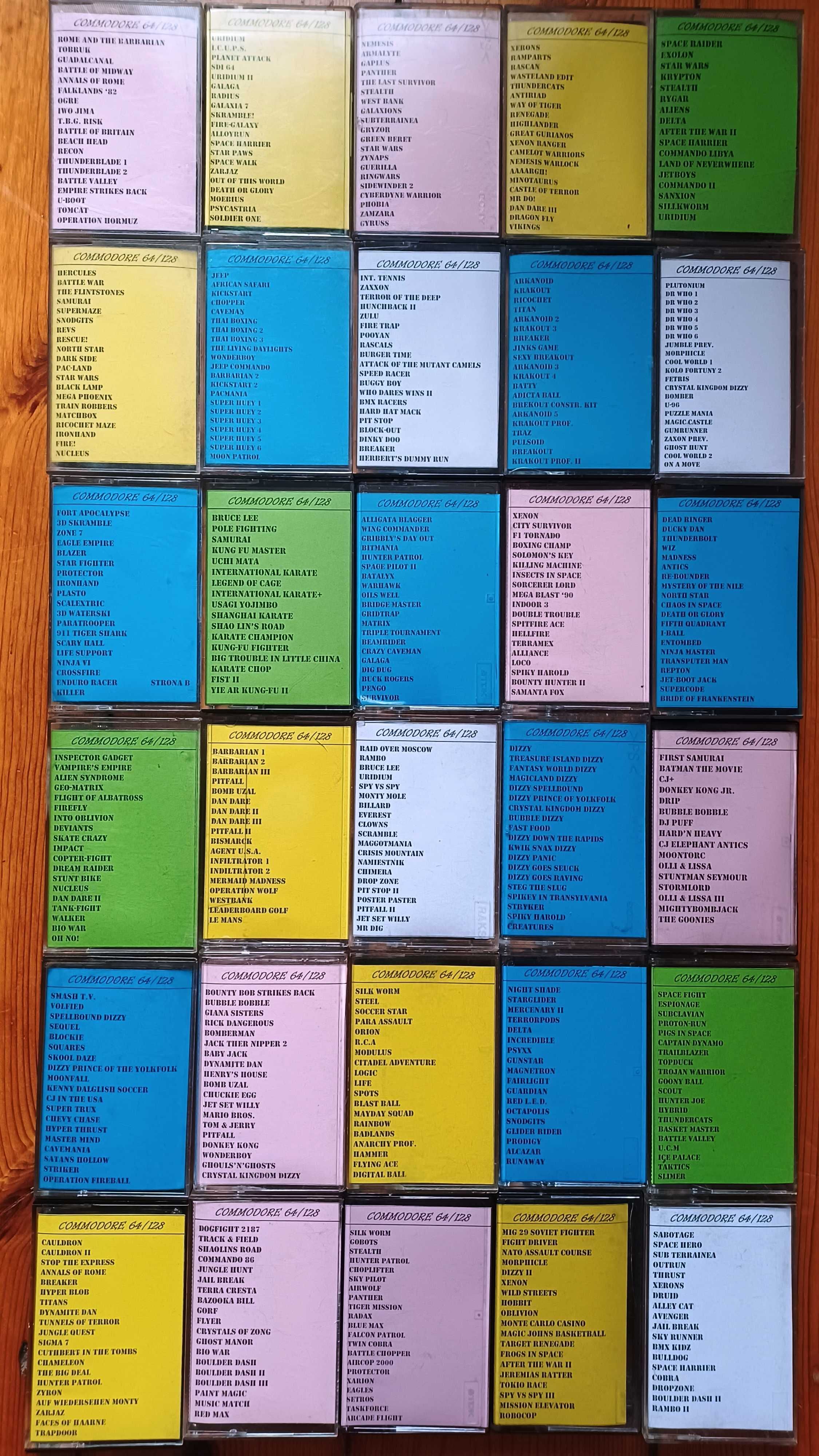 C64 Kasety do Commodore 64 - zestaw 72 sztuk, testowane