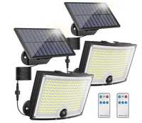 Candeeiro Solar para exterior 202 LED Sensor Movimento IP65