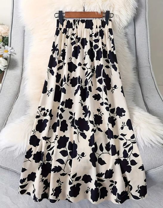 Piękna długa maxi spódnica na gumce wiosna lato wakacje