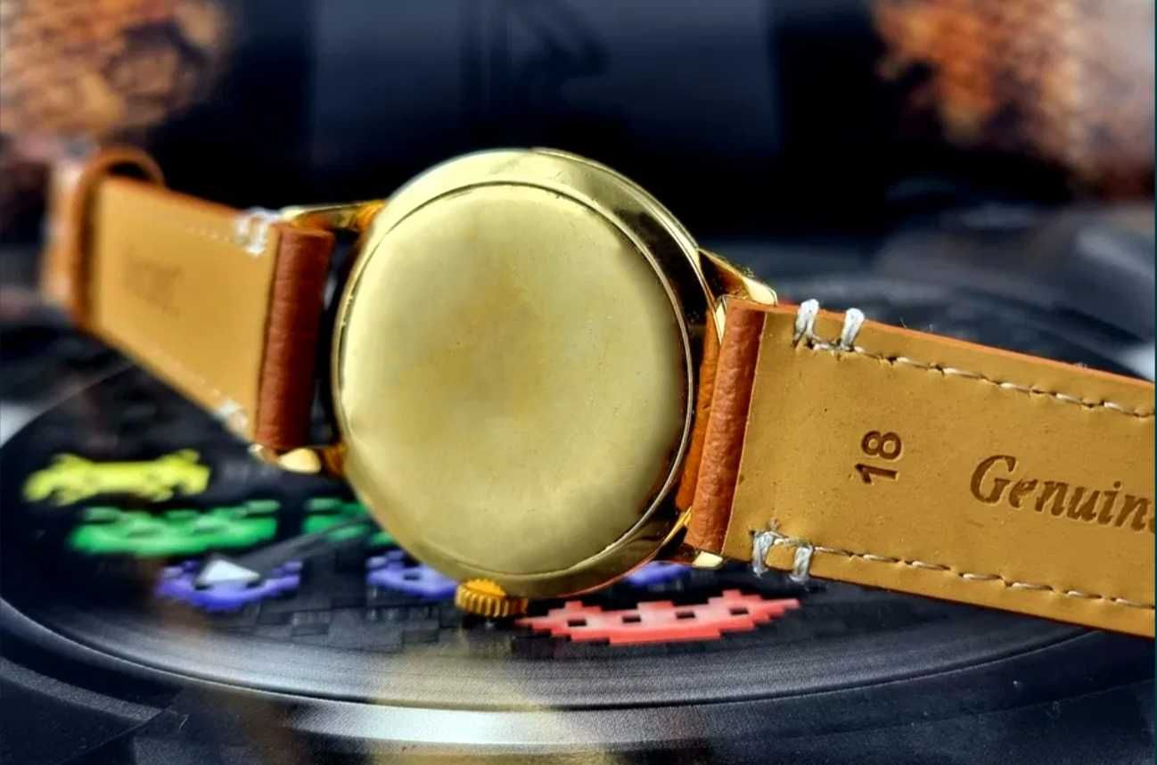 Złoty 18k Luksusowy Zegarek „Omega Tresor” Vintage XL Jumbo Unikat !!!