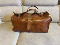 Skorzana torba vintage retro