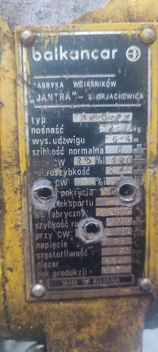 Wyciągarka łańcuchowa elektryczna 0.25T