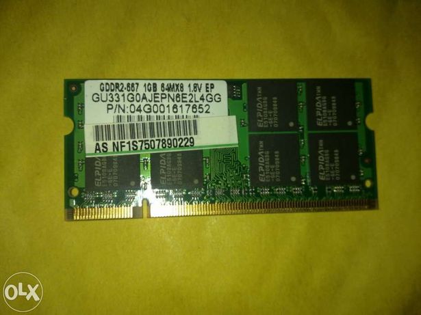 Memoria DDR2 de 1 GB para portatil
