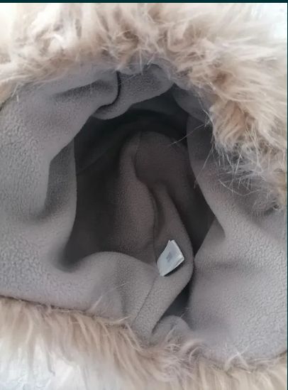Czapka zimowa ciepła z futerkiem polarem wełniana Janus M 54-57 cm