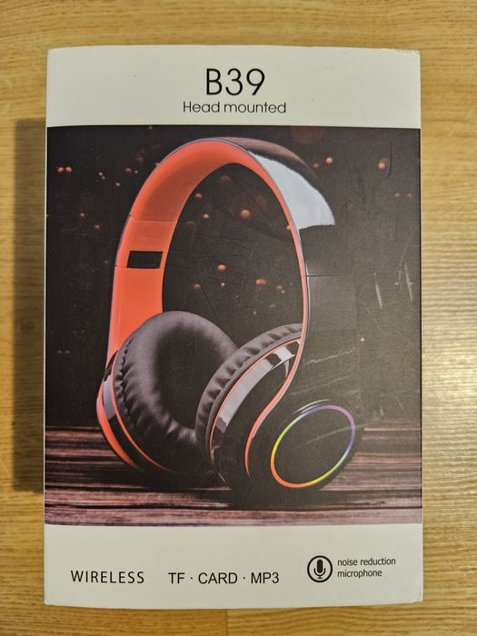 Słuchawki nauszne Bluetooth B39 LED