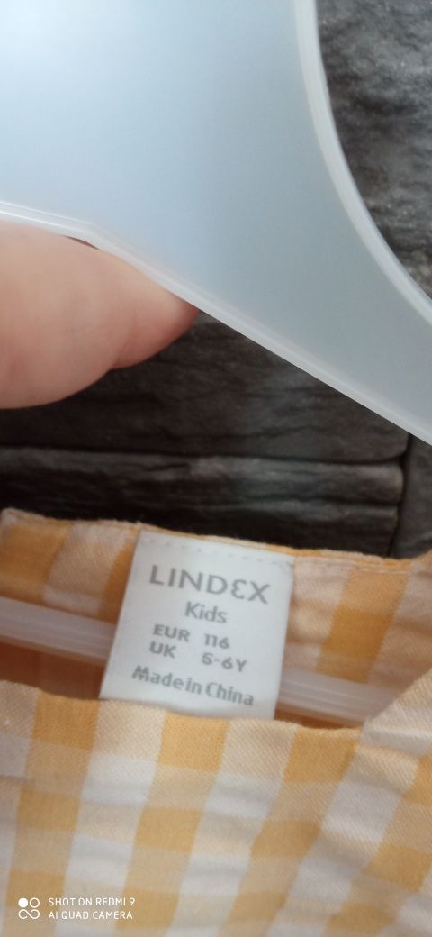 Bluzeczka w kratę Lindex r. 110/116 zaw. 100% bawełny