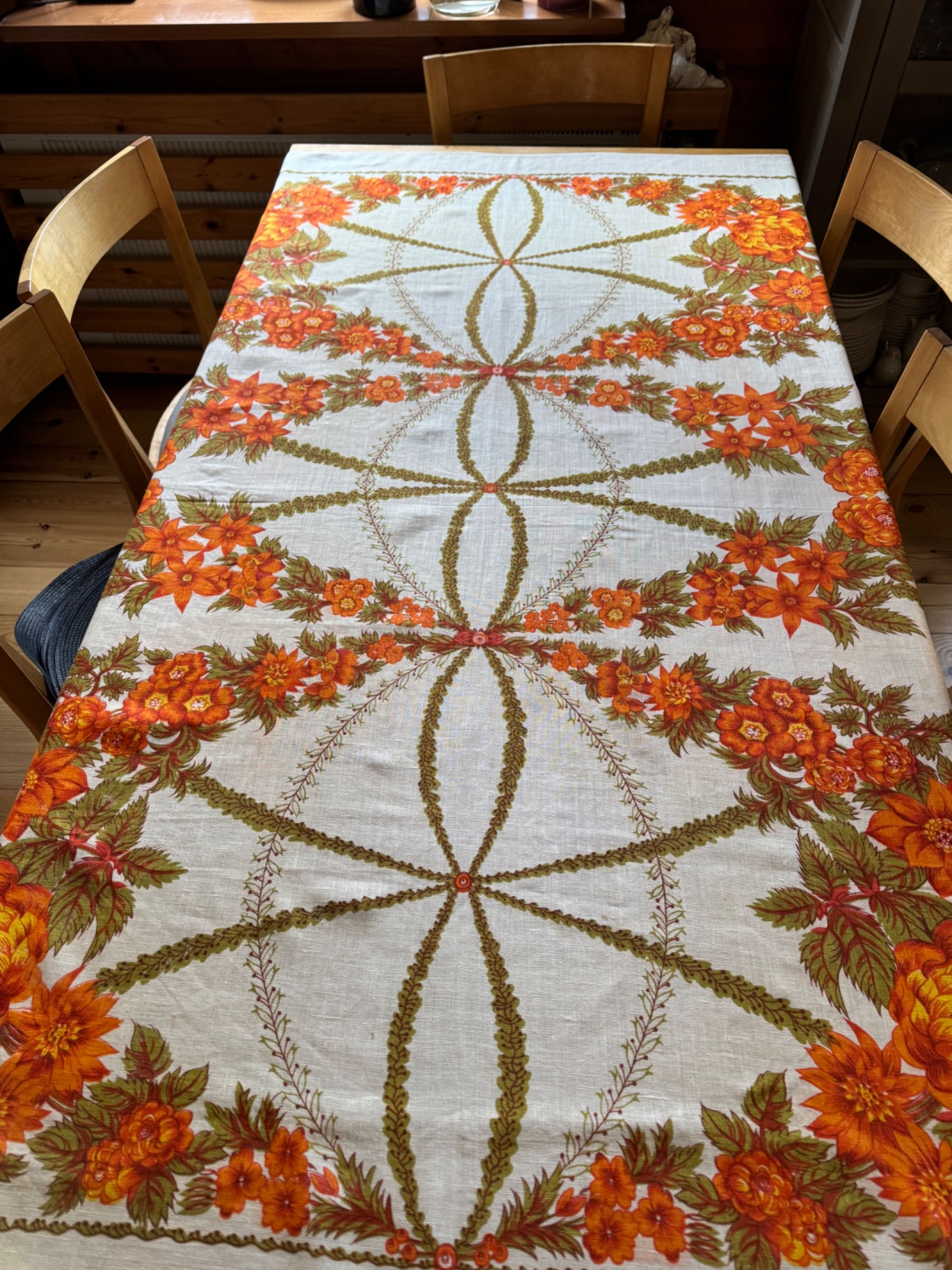Obrus lniany kolorowy 175x130
