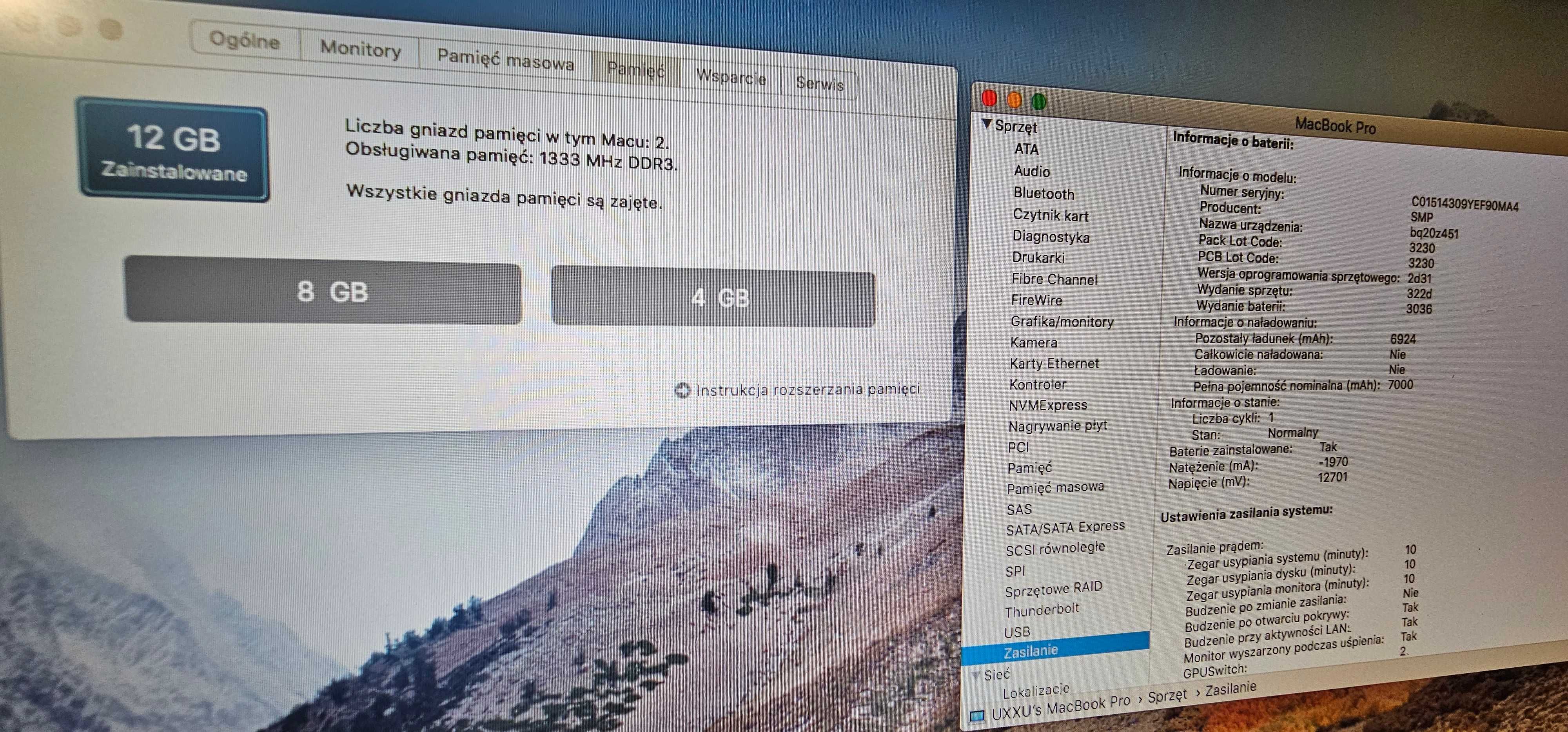 Apple MacBook Pro15 i7 intel 4x2,30Ghz/12/256ssD/High Sierra/WiFi/Blue