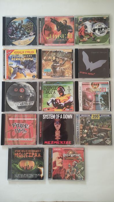 Ігрові диски DVD для ігор на ПК, ноутбуку.