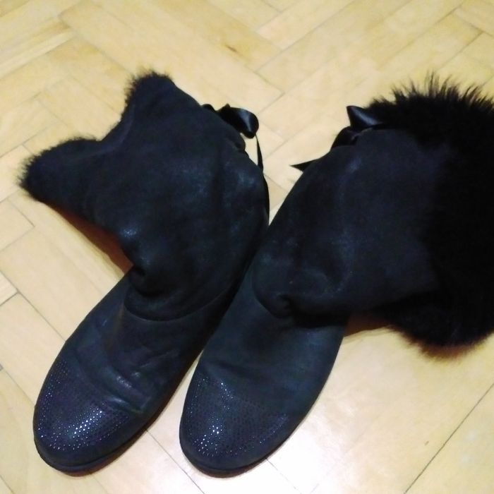 Шкіряні  жіночі сапоги