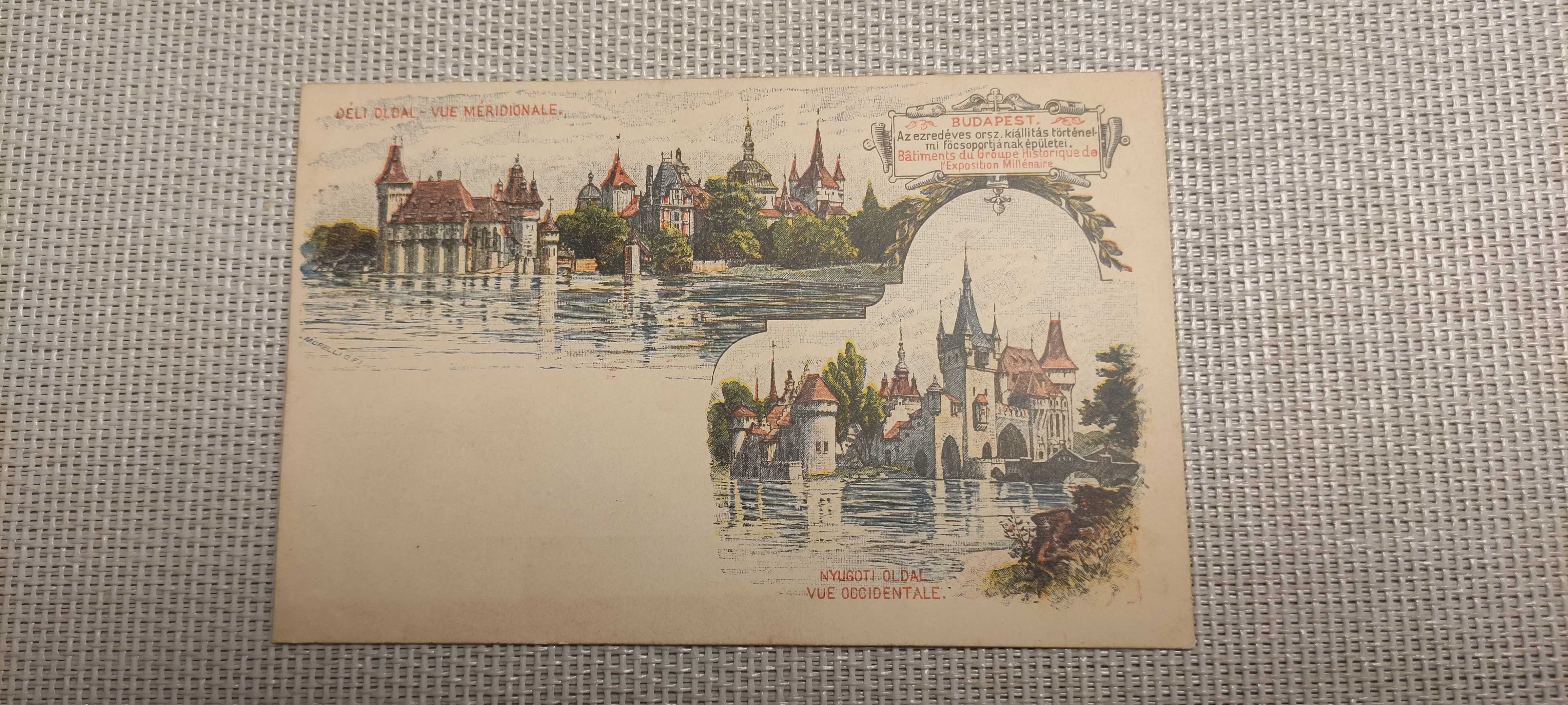 CAb Budapeszt / Budapest piękne litho z przełomu XIX i XX wieku