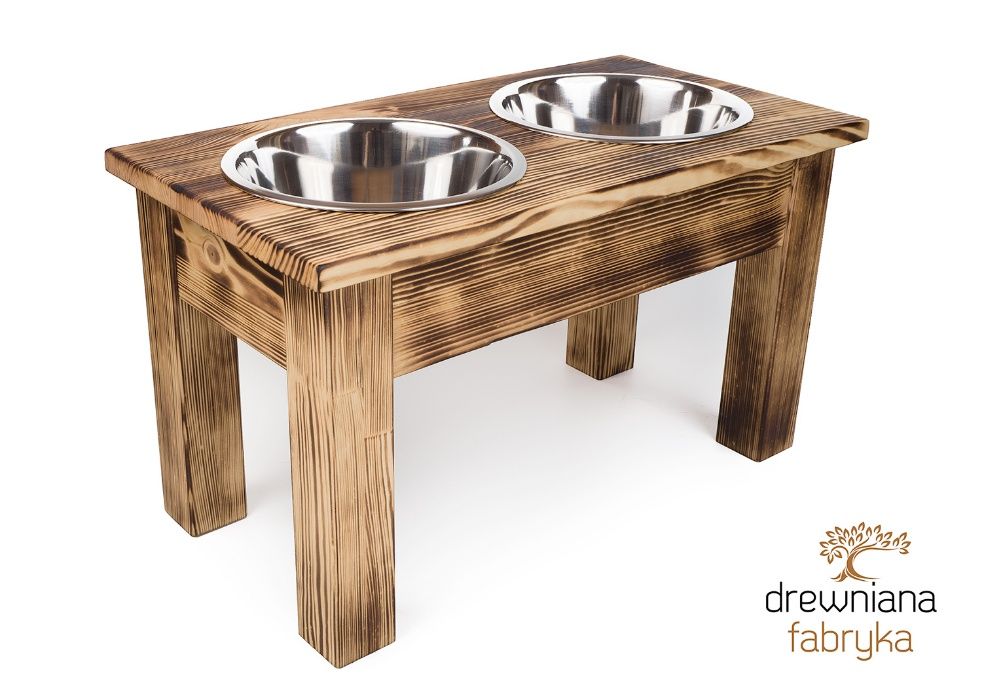 Miski dla psa na stojaku 2 miski roz.L 1,8 L