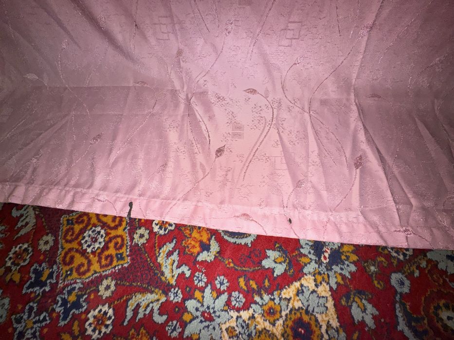 Розовая штора 2 шт