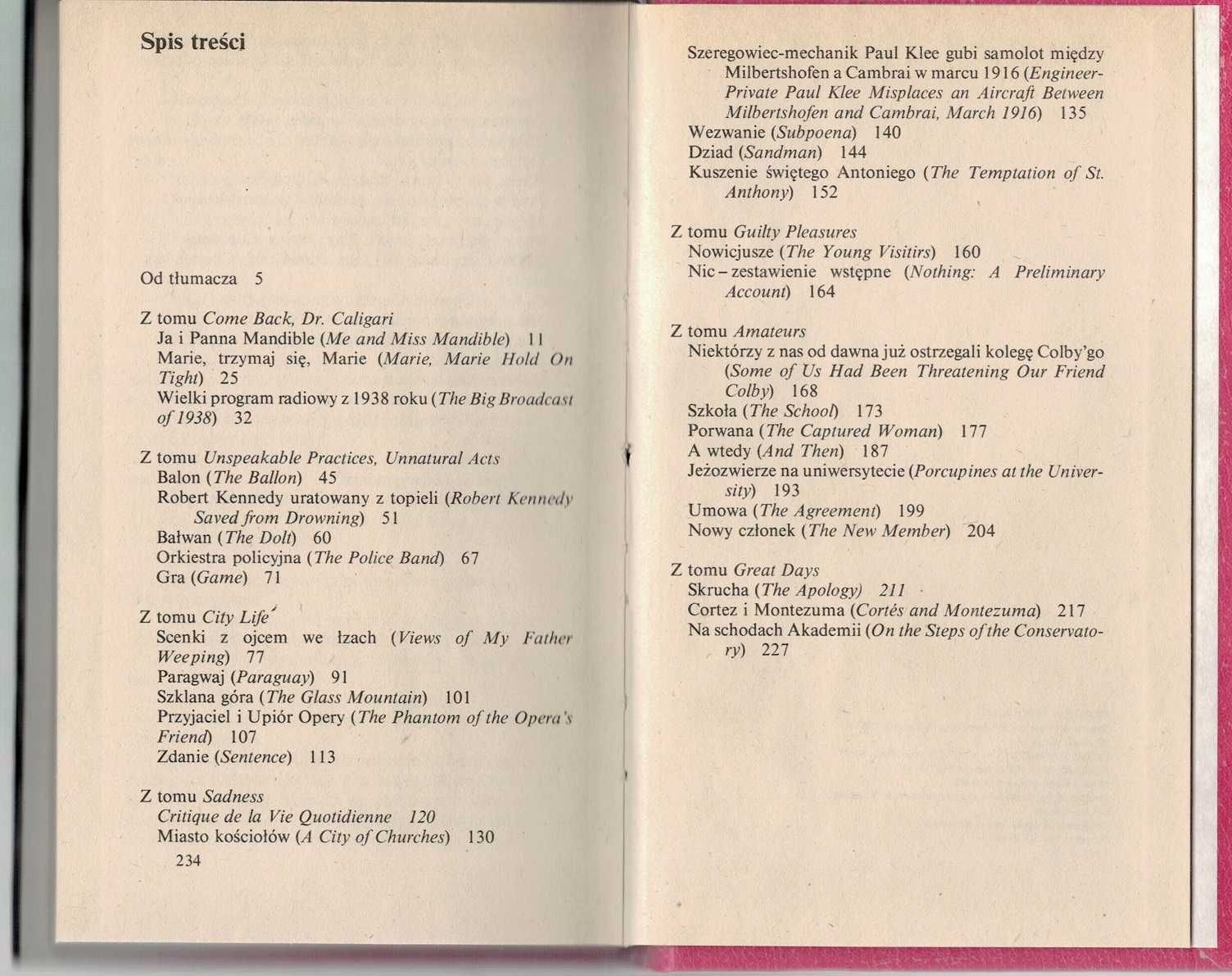 Osobliwości Donald Barthelme  PIW