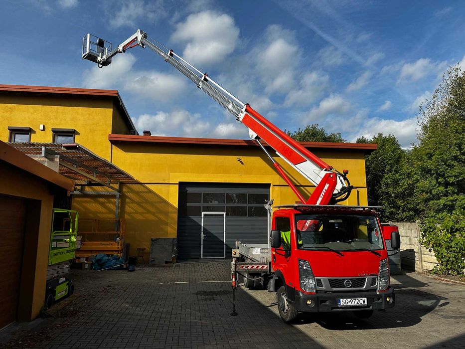Zwyżka Pyskowice podnośnik koszowy wynajem od 12 do 35m