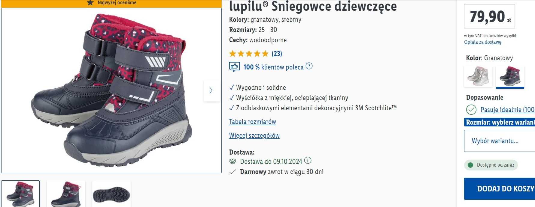 Nowe buty zimowe 27 Lidl śniegowce 27 Lupilu