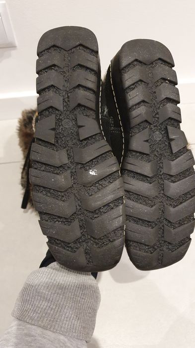 Kozaki na plaskiej podeszwie ocieplane