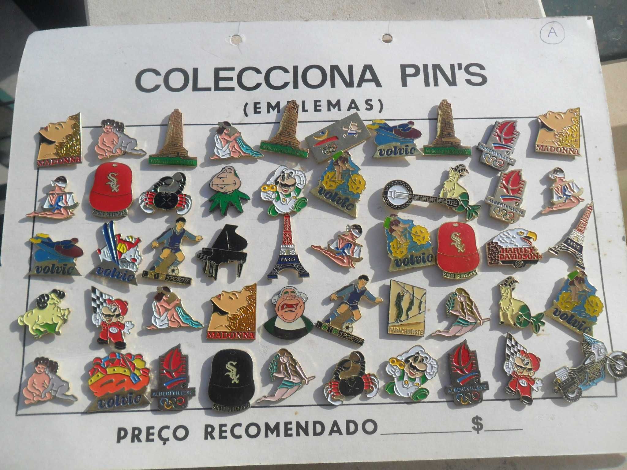 Pins variados novos