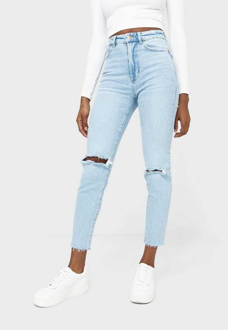 Stradivarius mom slim джинсы