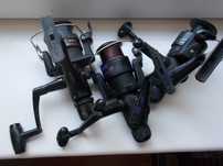 Kołowrotki 3 sztuki . 2 DAM,1 SHIMANO