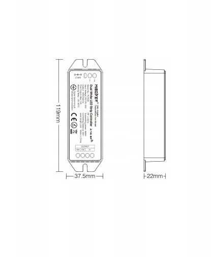 Sterownik do taśm MIBOXER LED STRIP Controller RGB+CCT FUT039 12A