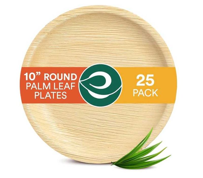 Talerze z liści palmowych biodegradowalne 25/15 cm EKO SOUL ZESTAW