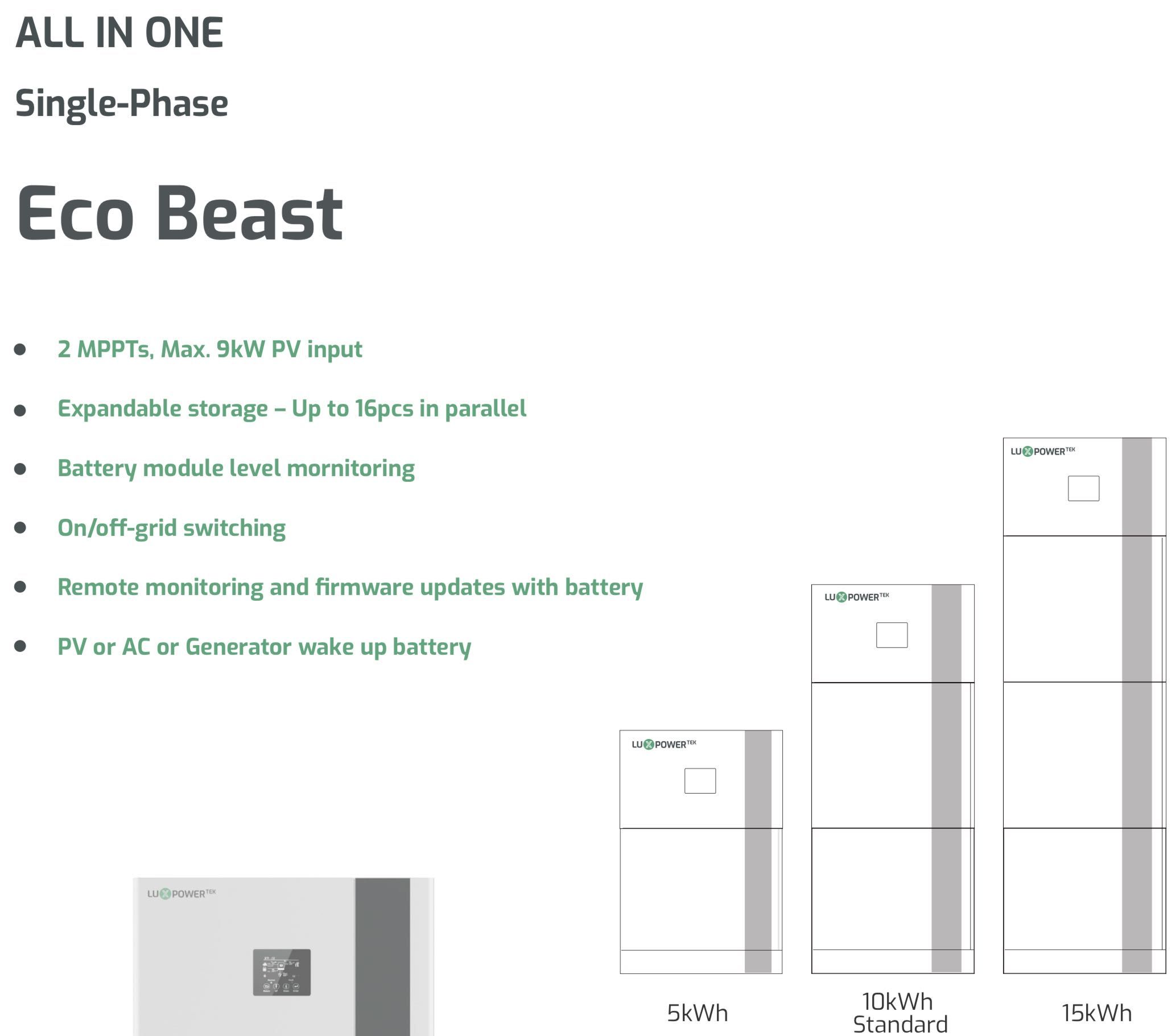 HinaESS EcoBeast LV All in Inwerter 6kW + Bateria 10 kWh 7999 z VATzł!