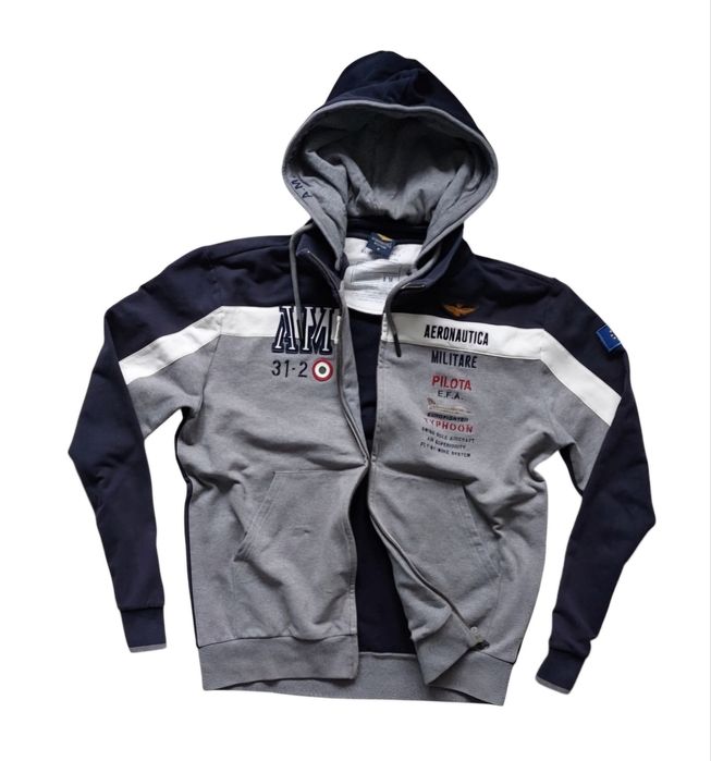 Aeronautica Militare bluza męska z odpinanym kapturem r. XXL