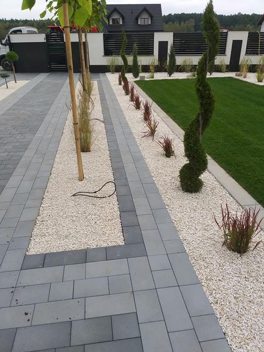 Kostka brukowa,zakładanie ogrodów, zakładanie trawników